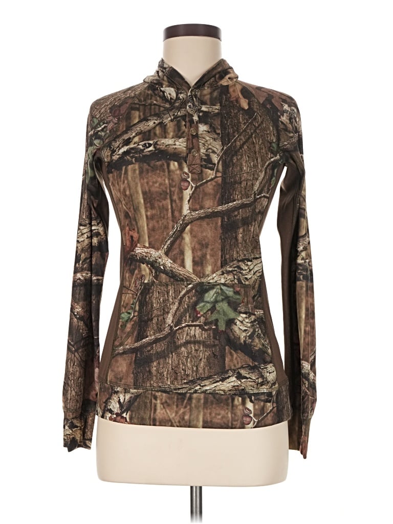 Pre-owned Cabela's Long Sleeve Polo Shirt In Brown