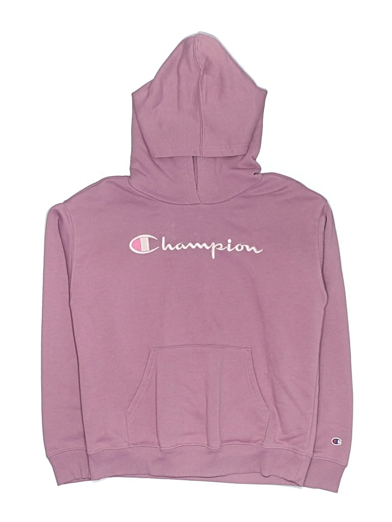 Pre-owned Champion Kids' Pullover Hoodie In Purple