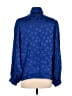 Givenchy 100% Silk Blue Long Sleeve Silk Top Size 12 - photo 2