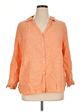 Sigrid Olsen 3/4 Sleeve Button Down Shirt