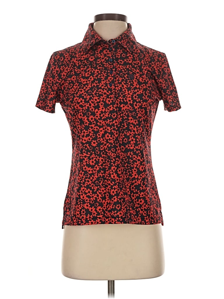 Pre-owned G/fore Short Sleeve Turtleneck In Red