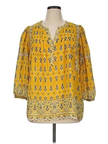 Rose + Olive 3/4 Sleeve Blouse (view 1)