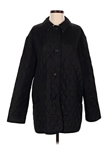 Burberry Black Quilted Plaid Lining Outerwear  (view 1)