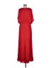 Halston Heritage 100% Polyester Solid Red Casual Dress Size M - photo 2