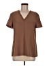 Theory Brown Short Sleeve Blouse Size M - photo 1