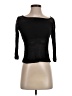 Three Dots Black 3/4 Sleeve Top Size S - photo 1