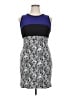 Calvin Klein Graphic Blue Cocktail Dress Size 14 - photo 1