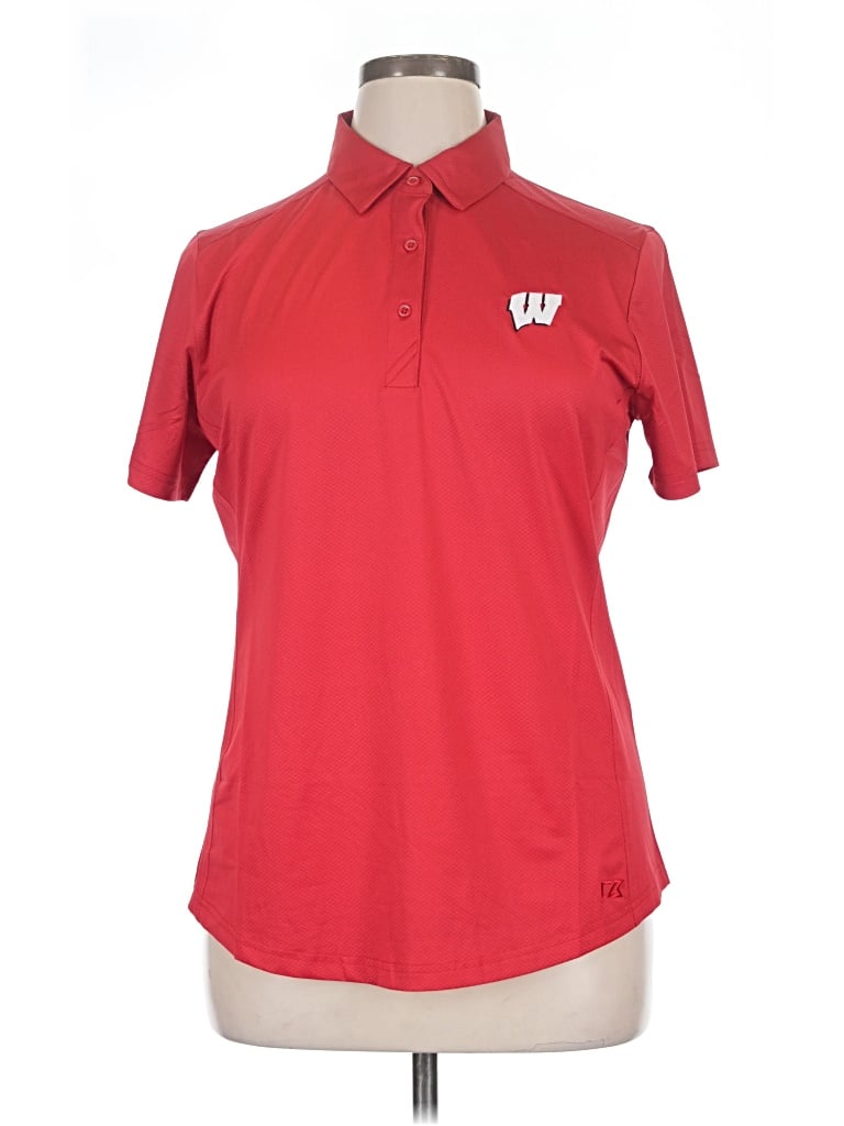 Pre-owned Cutter & Buck Short Sleeve Polo Shirt In Red