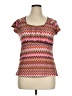 Requirements Chevron-herringbone Pink Short Sleeve T-Shirt Size XL - photo 1
