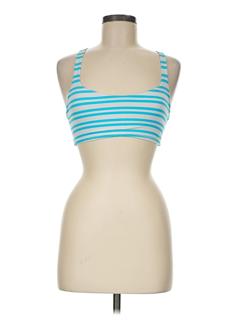 Pre-owned Lululemon Athletica Tank Top Blue Strapless Neckline Tops