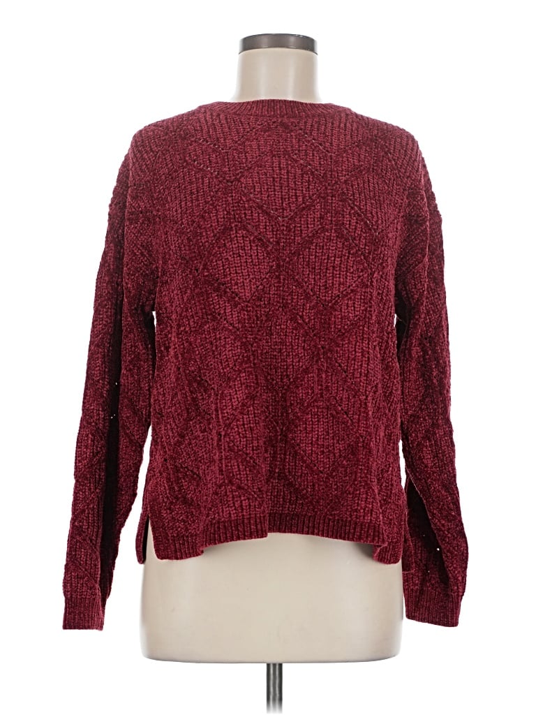 Pre-owned Weatherproof Pullover Sweater In Burgundy