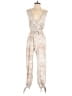 Dress Forum Metallic Ivory Jumpsuit Size M - photo 1