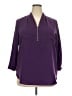 Jaclyn Smith 100% Polyester Purple 3/4 Sleeve Blouse Size XXL - photo 1