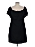 Charles Henry Solid Black Cocktail Dress Size M - photo 2