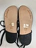 Sam Edelman 100% Leather Solid Black Gray Sandals Size 8 - photo 5