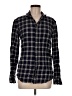 French Connection Plaid Black Long Sleeve Button-Down Shirt Size M - photo 1