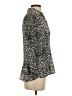 Essentials by Milano 100% Polyester Animal Print Gray Black Long Sleeve Blouse Size S - photo 4