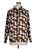 Rachel Zoe Animal Print Brown Long Sleeve Blouse Size XL - photo 1