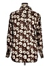 Rachel Zoe Animal Print Brown Long Sleeve Blouse Size XL - photo 2