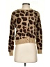 Zara 100% Polyamide Animal Print Brown Tan Cardigan Size S - photo 1