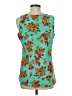 metaphor 100% Polyester Teal Sleeveless Blouse Size M - photo 2