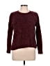 Pink Rose 100% Polyester Tweed Burgundy Pullover Sweater Size L - photo 1