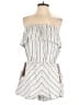 Honey Punch 100% Linen Stripes Ivory Romper Size M - photo 1