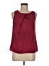 Ann Taylor LOFT 100% Polyester Burgundy Sleeveless Blouse Size M (petite) - photo 1