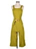 Monteau Solid Green Jumpsuit Size S - photo 1