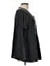 Flax 100% Linen Solid Black Long Sleeve Top Size 10 (M) - photo 4