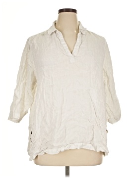 Sigrid Olsen 3/4 Sleeve Button Down Shirt
