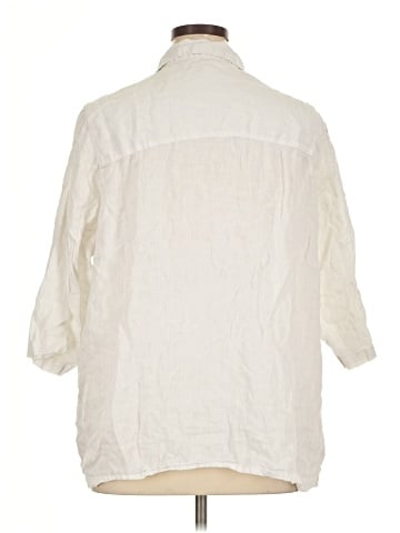 Sigrid Olsen 3/4 Sleeve Button-Down Shirt (view 2)