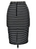 Glassons Stripes Black Casual Skirt Size 6 - photo 2