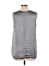 Theory 100% Polyester Silver Sleeveless T-Shirt Size L - photo 2