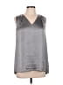 Theory 100% Polyester Silver Sleeveless T-Shirt Size L - photo 1