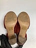 Call It Spring Color Block Burgundy Sandals Size 6 - photo 5