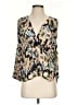 IRO 100% Viscose Floral Tan 3/4 Sleeve Blouse Size EU (FR) 34 / US 2 - photo 1