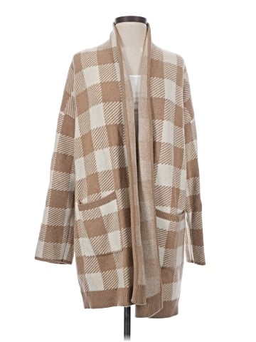Madewell Minetta Sweater Coat in Buffalo Check (view 1)