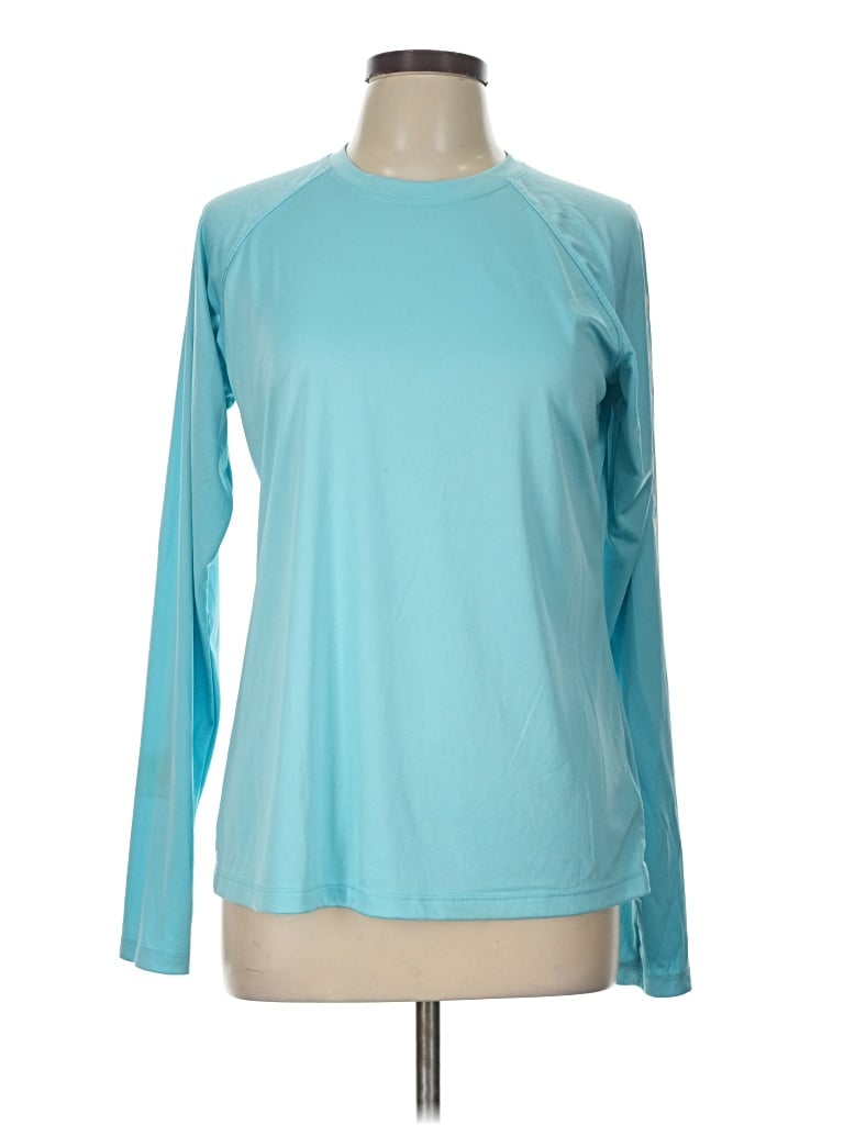 Pre-owned Columbia Long Sleeve T-shirt In Teal
