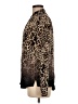 Joe Fresh Animal Print Brown Long Sleeve Blouse Size M - photo 5