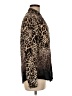 Joe Fresh Animal Print Brown Long Sleeve Blouse Size M - photo 4