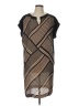 Gerard Darel 100% Silk Graphic Brown Casual Dress Size 10 (42) - photo 1