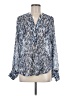 Veronica M. 100% Polyester Animal Print Blue Long Sleeve Blouse Size M - photo 1