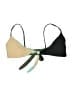 L Space Color Block Tan Green Swimsuit Top Size M (estimated) - photo 1