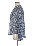 Veronica M. 100% Polyester Animal Print Blue Long Sleeve Blouse Size M - photo 5