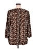 Monday Fun 100% Polyester Brown 3/4 Sleeve Blouse Size 1X - photo 2