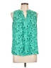 41Hawthorn 100% Polyester Teal Sleeveless Blouse Size L - photo 1