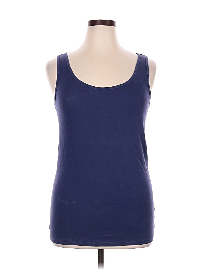 Pre-owned Faded Glory Tank Top Blue Scoop Neck Tops
