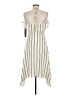 H By Halston 100% Polyester Stripes Ivory Casual Dress Size 6 - photo 2