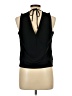 Ann Taylor LOFT 100% Polyester Black Sleeveless Top Size L - photo 2